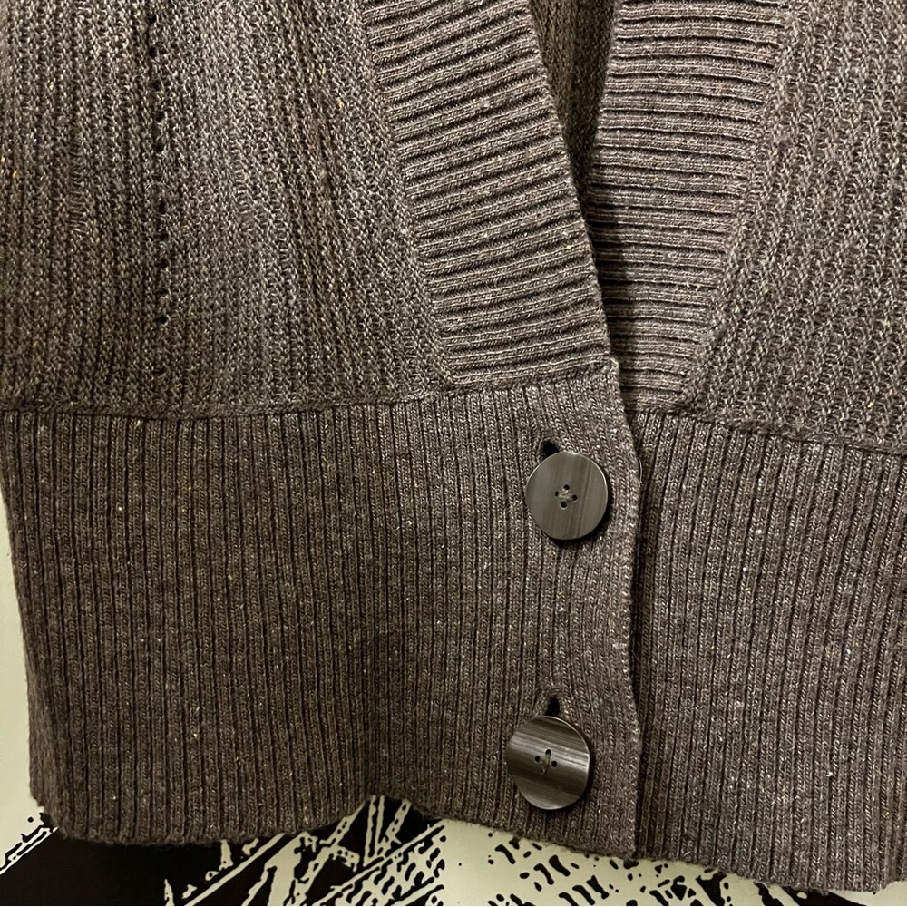 Moth Cardigan Sweater Wide Bell Sleeves 2 Button Closure Boho Festival Brown XL - Picture 6 of 12